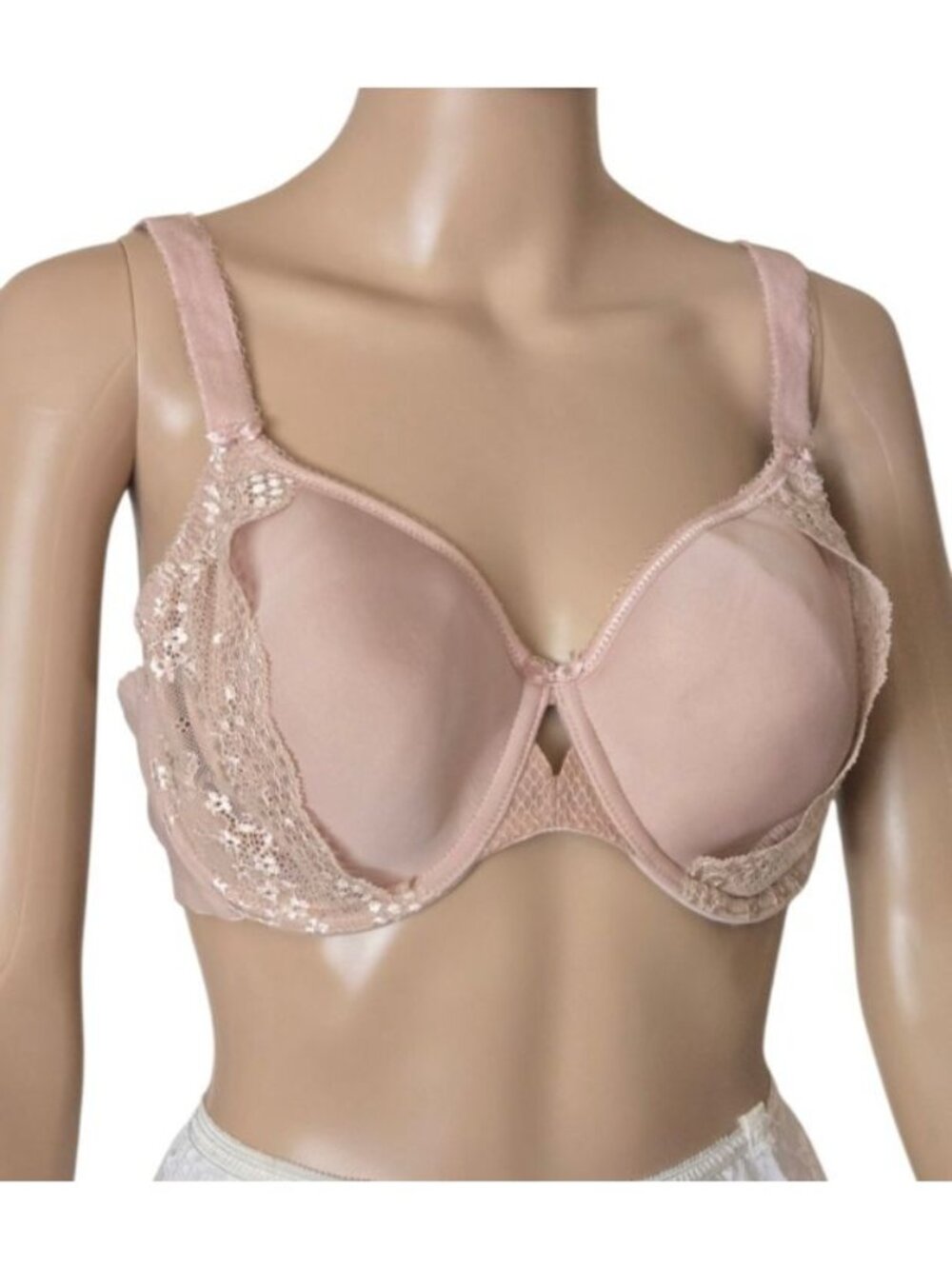 Elomi Bra EL4383FAN Women's Beige T Shirt Underwire Lightly Lined Size 36DD